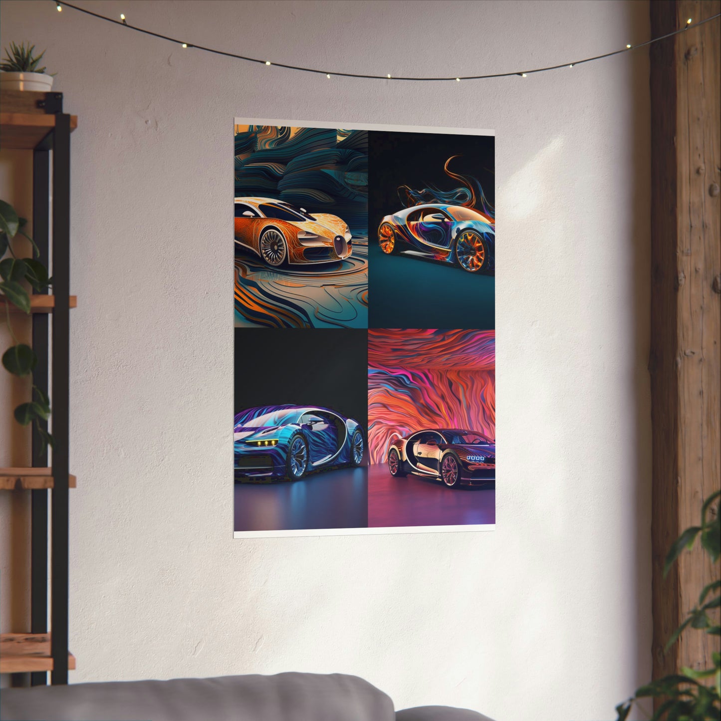 Premium Matte Vertical Posters Bugatti Abstract Flair 5