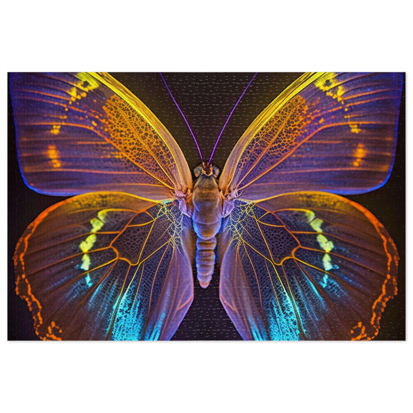 Jigsaw Puzzle (30, 110, 252, 500,1000-Piece) Neon Butterfly Flair 2