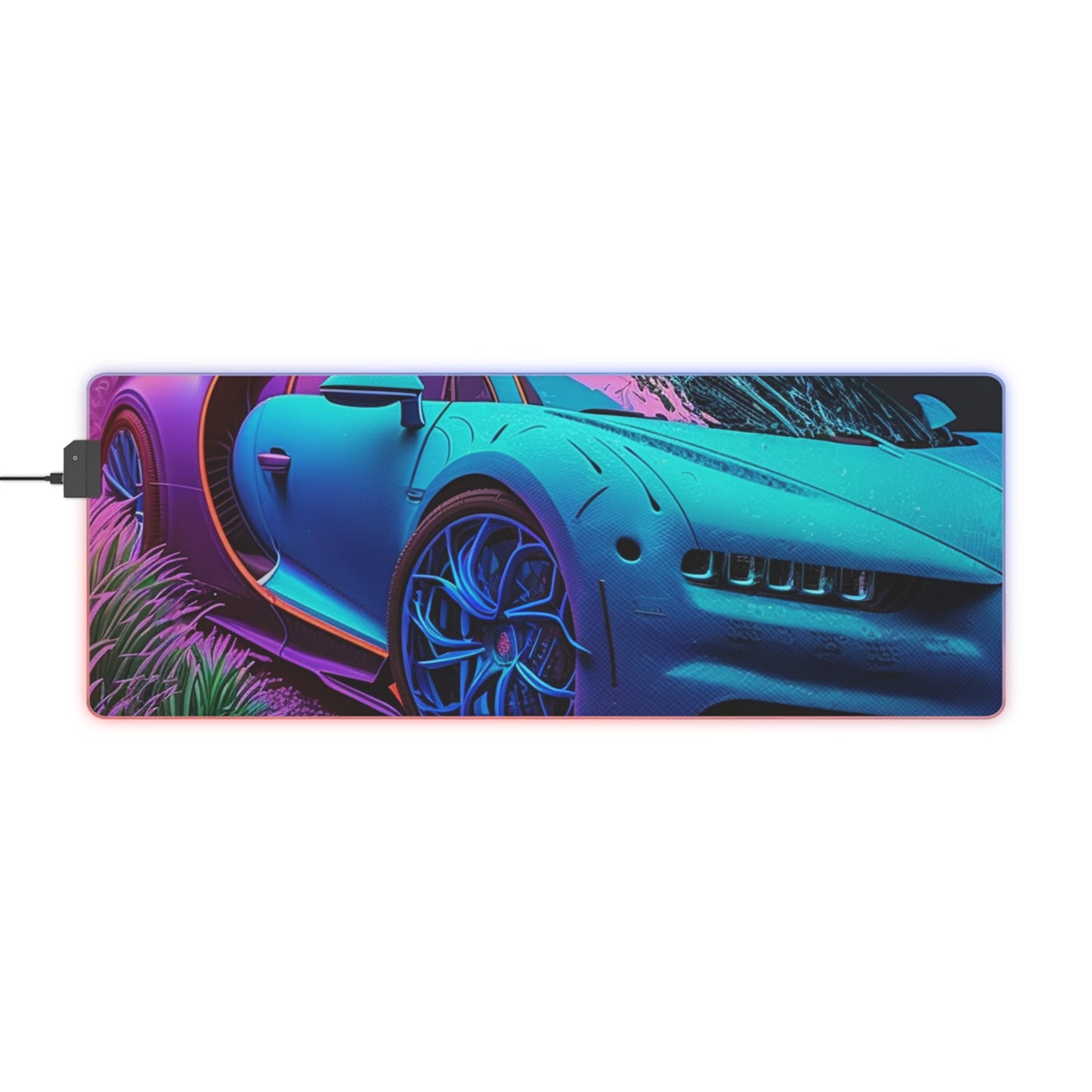 LED Gaming Mouse Pad Bugatti Neon Chiron 2