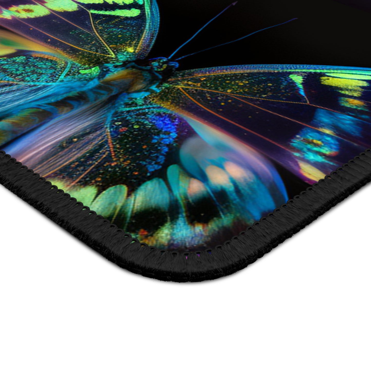 Gaming Mouse Pad  Neon Butterfly Flair 5