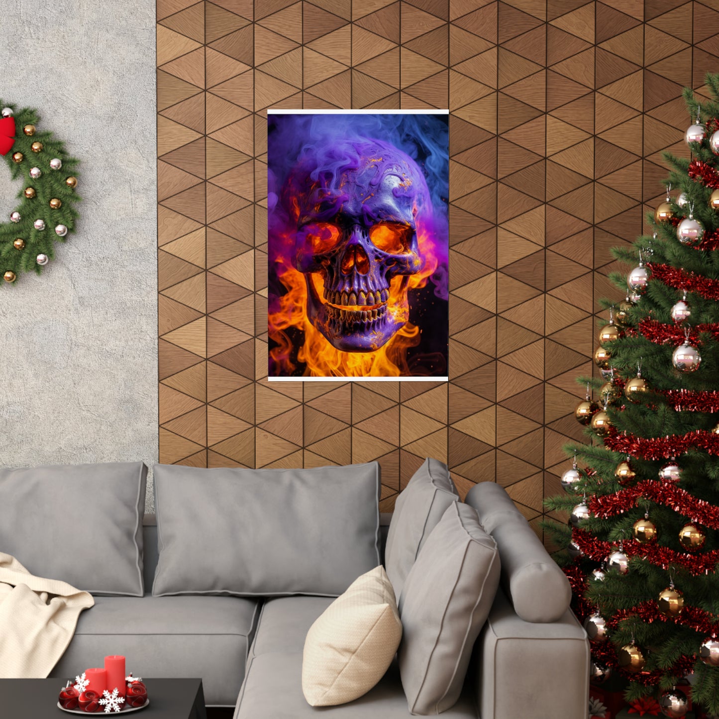 Premium Matte Vertical Posters Macro Skull 1