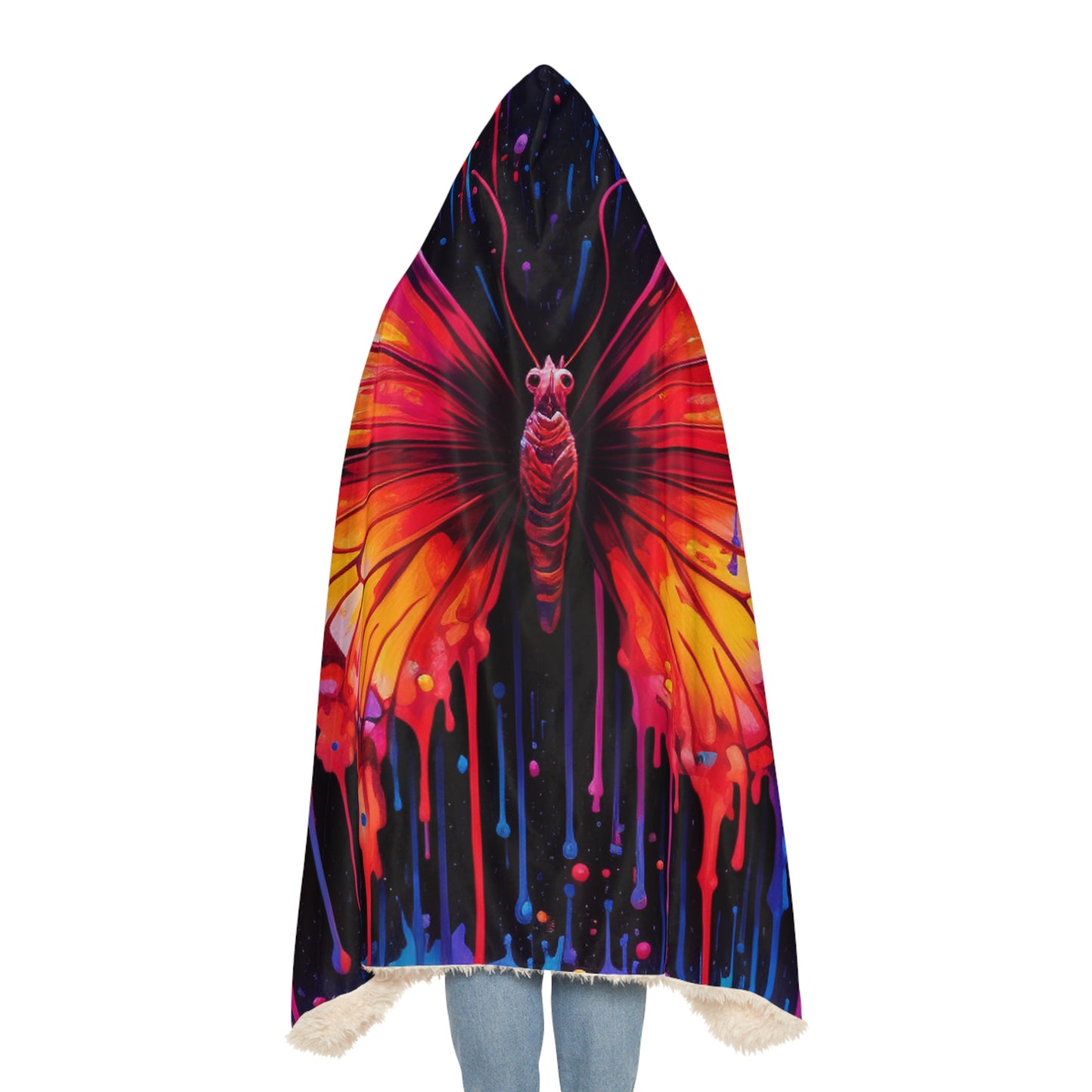 Snuggle Hooded Blanket Pink Butterfly Flair 4