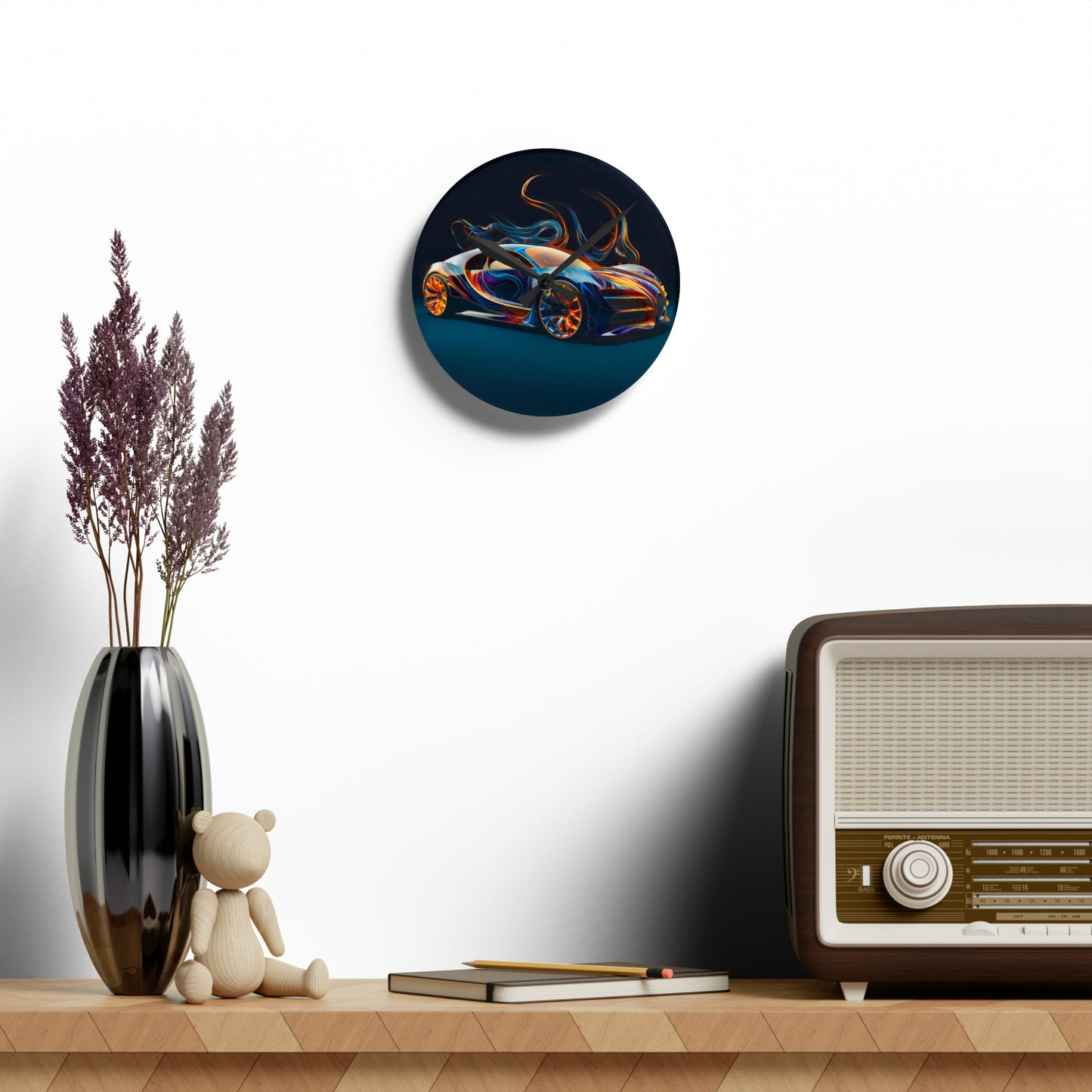 Acrylic Wall Clock Bugatti Abstract Flair 2