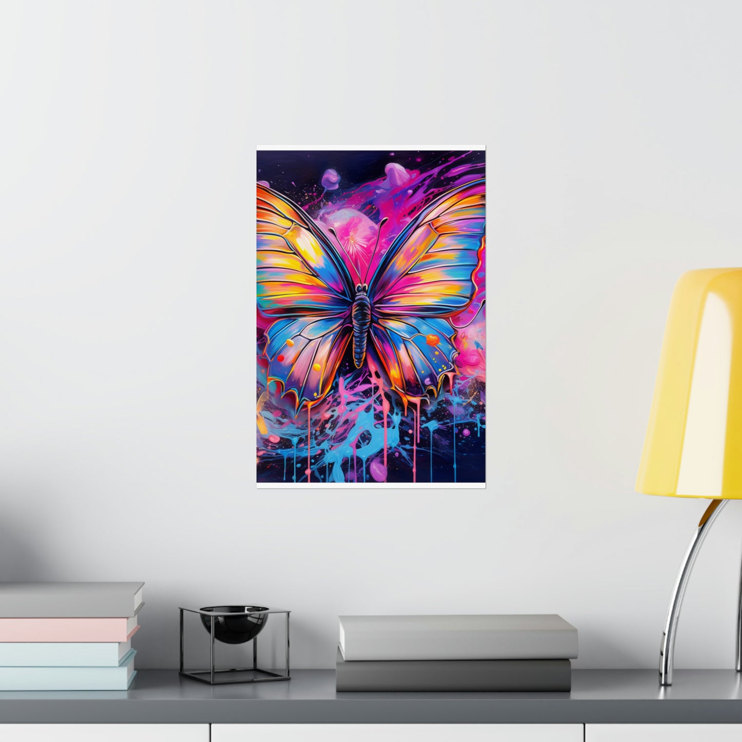 Premium Matte Vertical Posters Pink Butterfly Flair 3