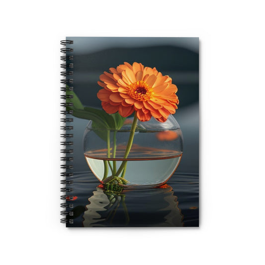 Spiral Notebook - Ruled Line Orange Zinnia 2