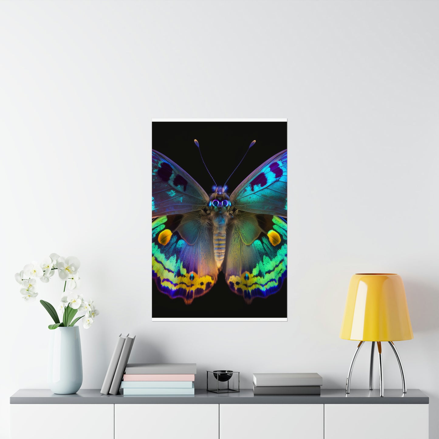 Premium Matte Vertical Posters Neon Hue Butterfly 4