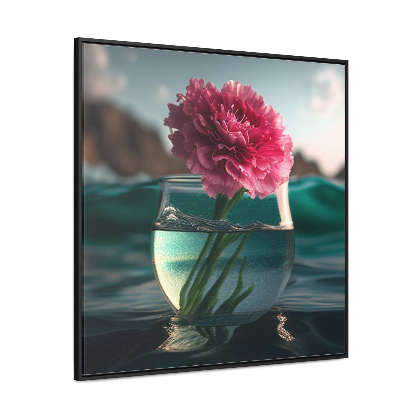 Gallery Canvas Wraps, Square Frame Carnation 1