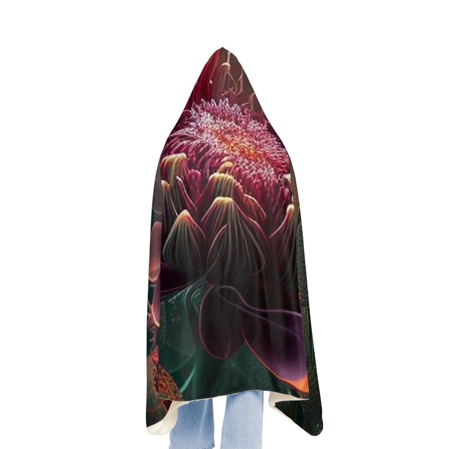 Snuggle Hooded Blanket Flower Arangment 1