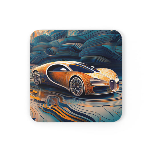 Corkwood Coaster Set Bugatti Abstract Flair 1