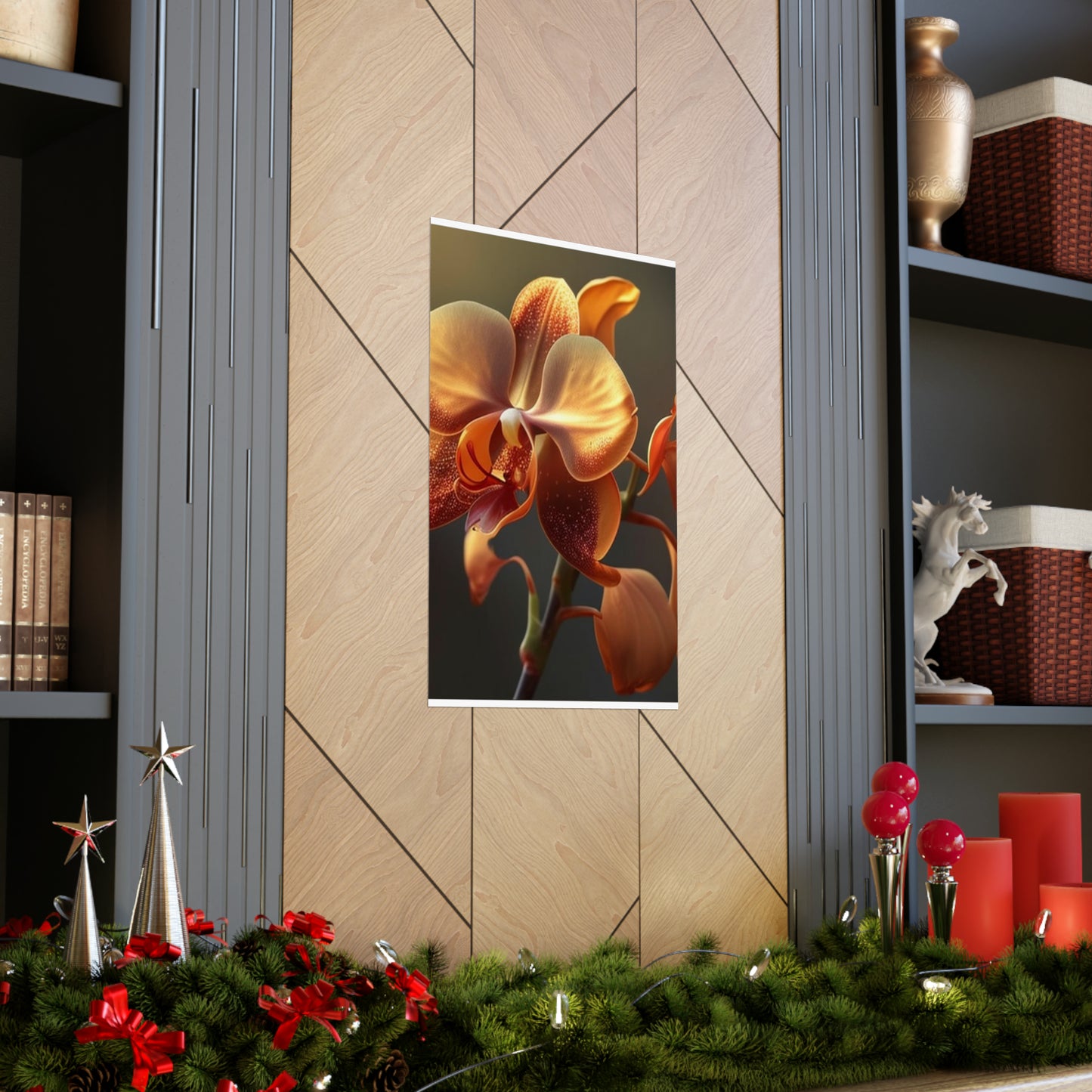 Premium Matte Vertical Posters Orange Orchid 1