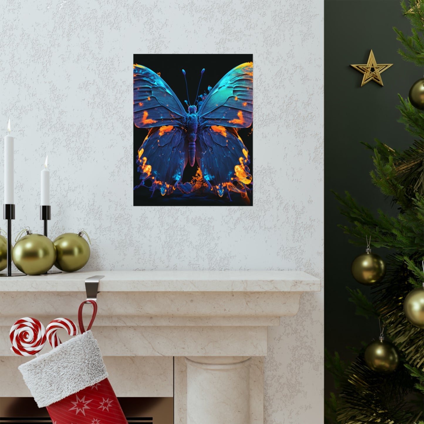 Premium Matte Vertical Posters Thermal Butterfly 3