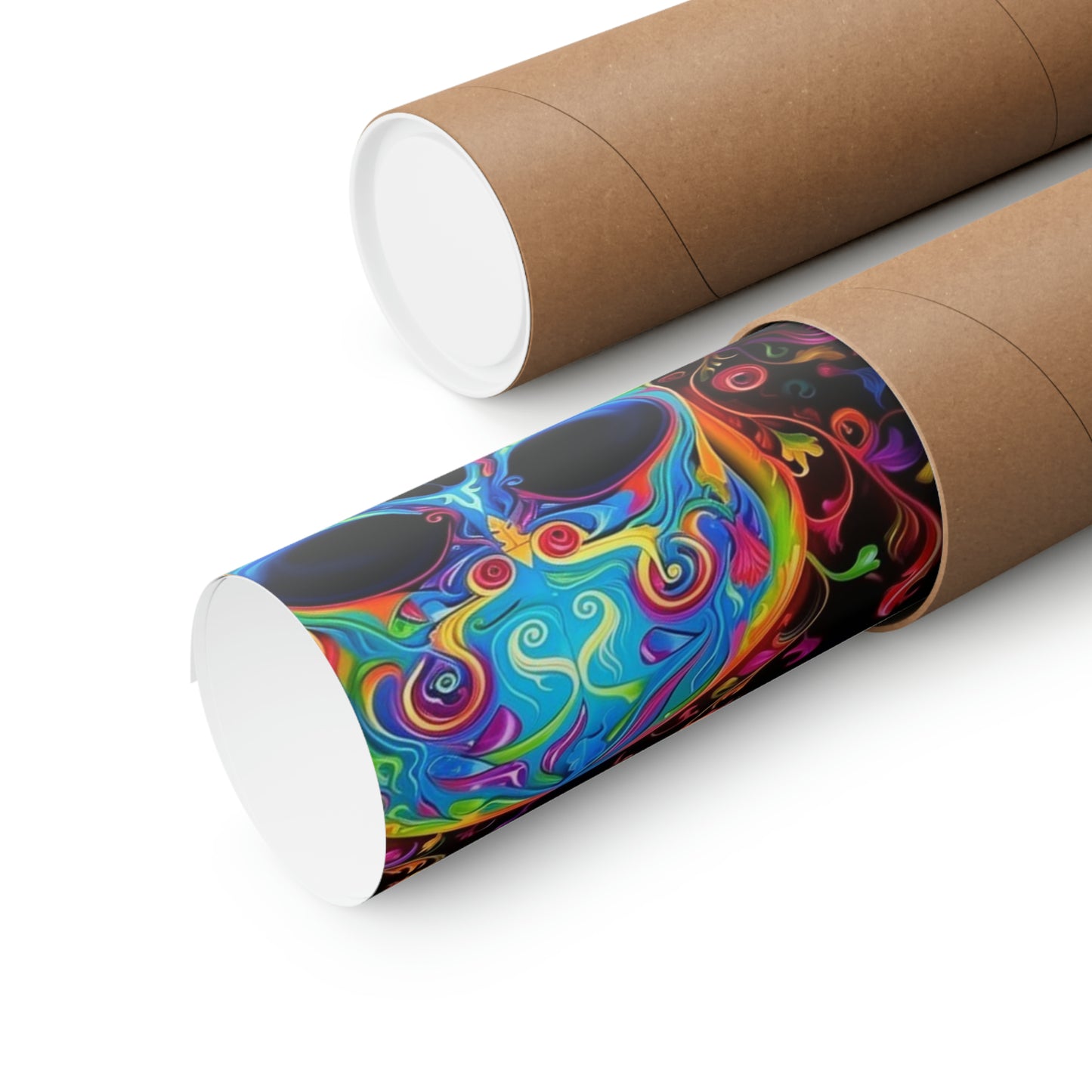 Premium Matte Vertical Posters Macro Skull Color 5