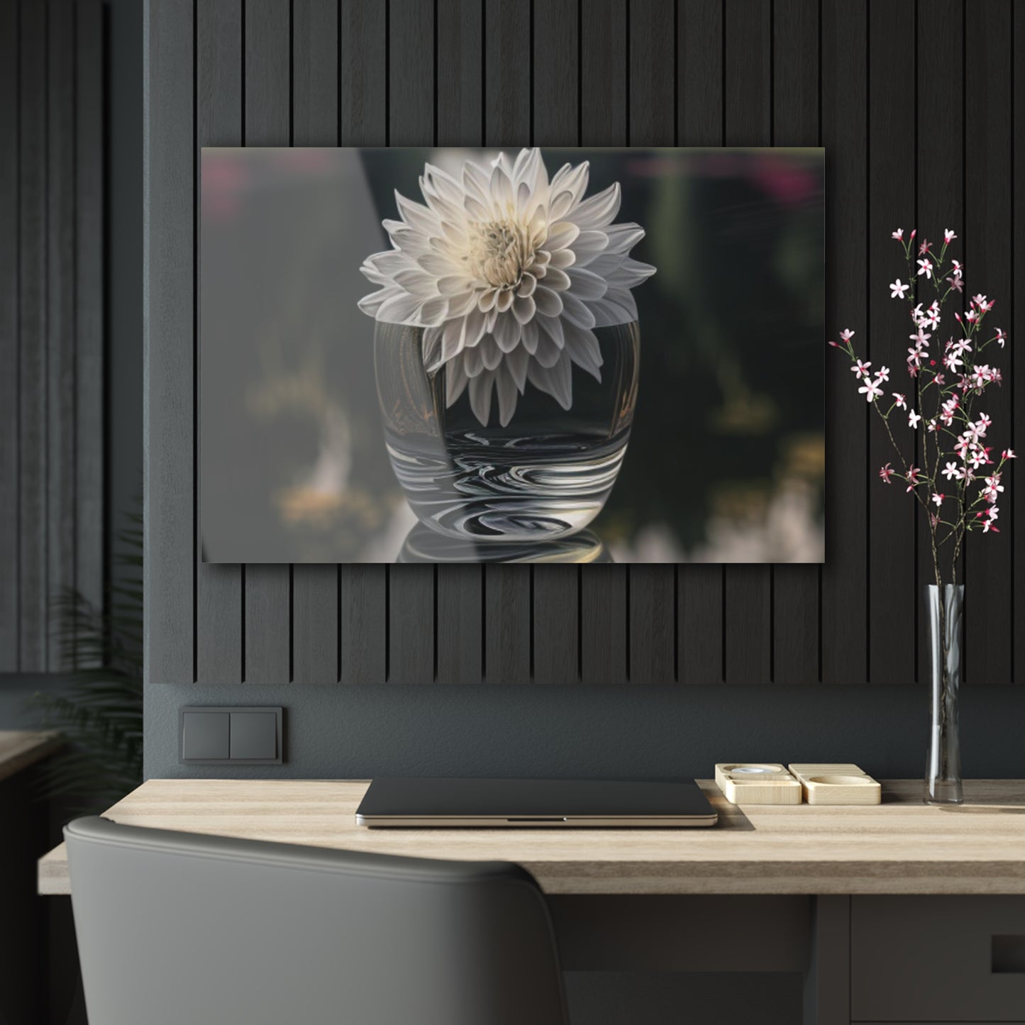 Acrylic Prints White Dahlia 2