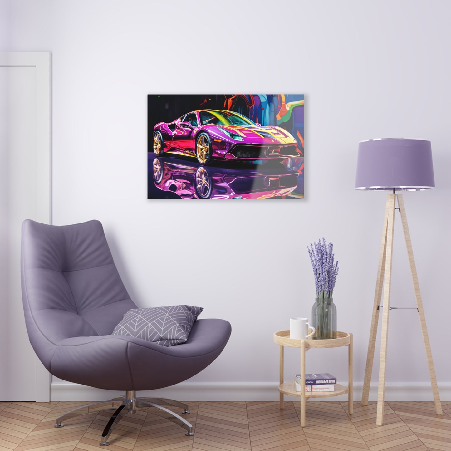 Acrylic Prints Pink Macro Ferrari 2