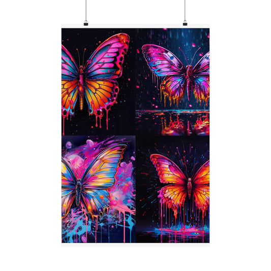 Premium Matte Vertical Posters Pink Butterfly Flair 5