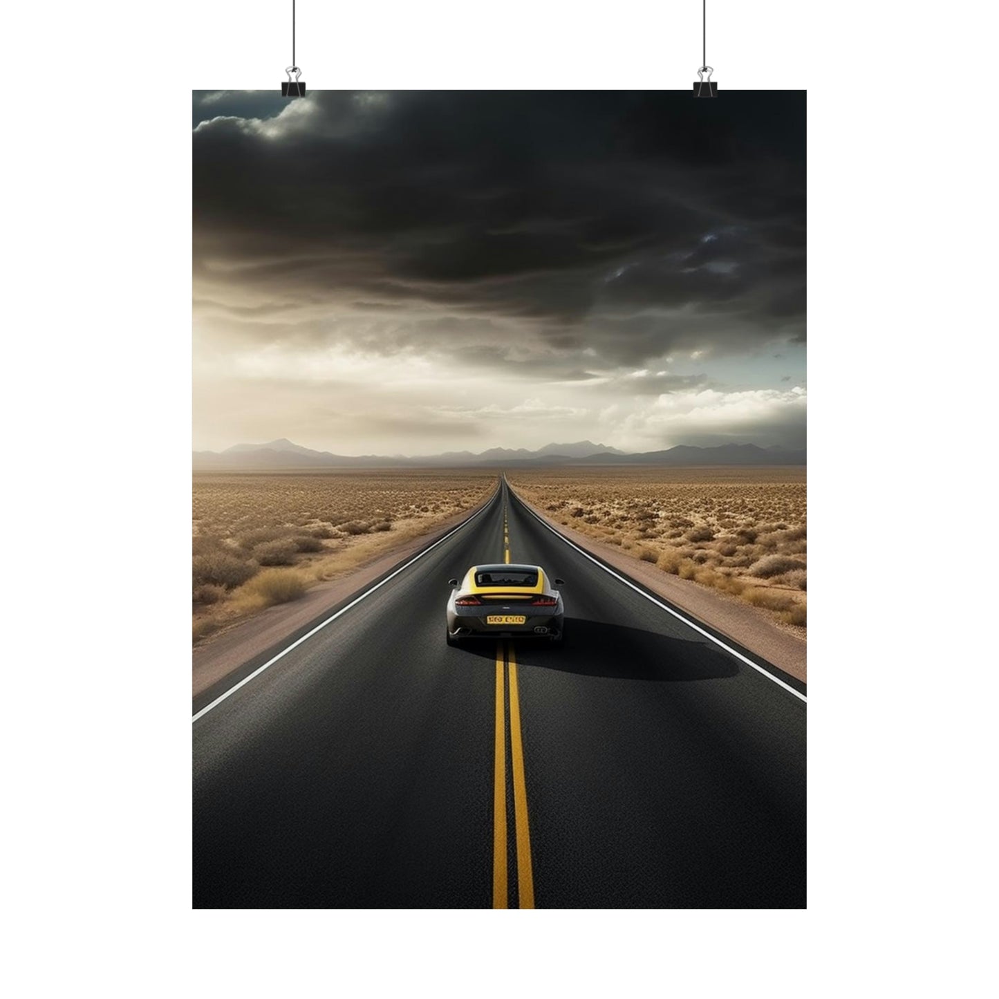 Premium Matte Vertical Posters Ferrari Road 2