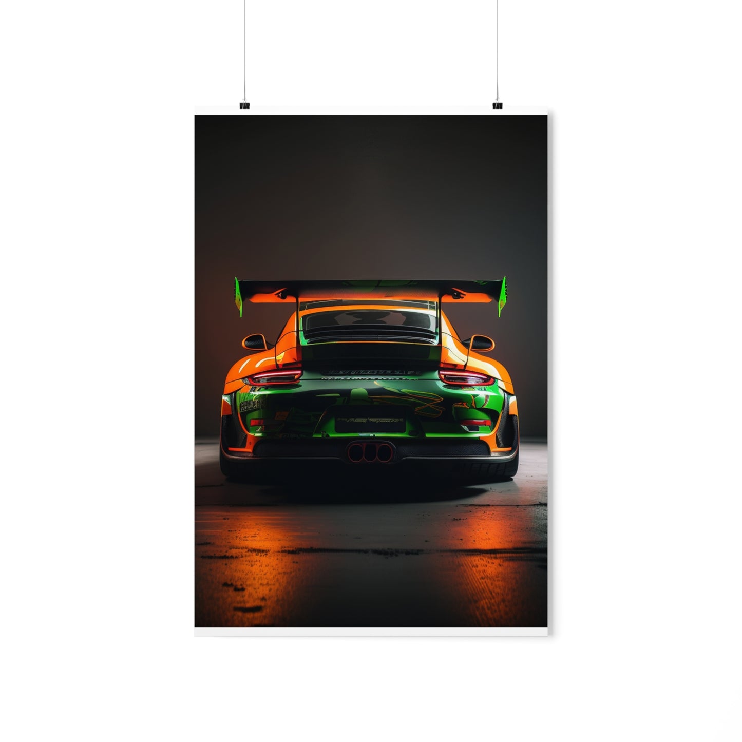 Premium Matte Vertical Posters Porsche Color 3