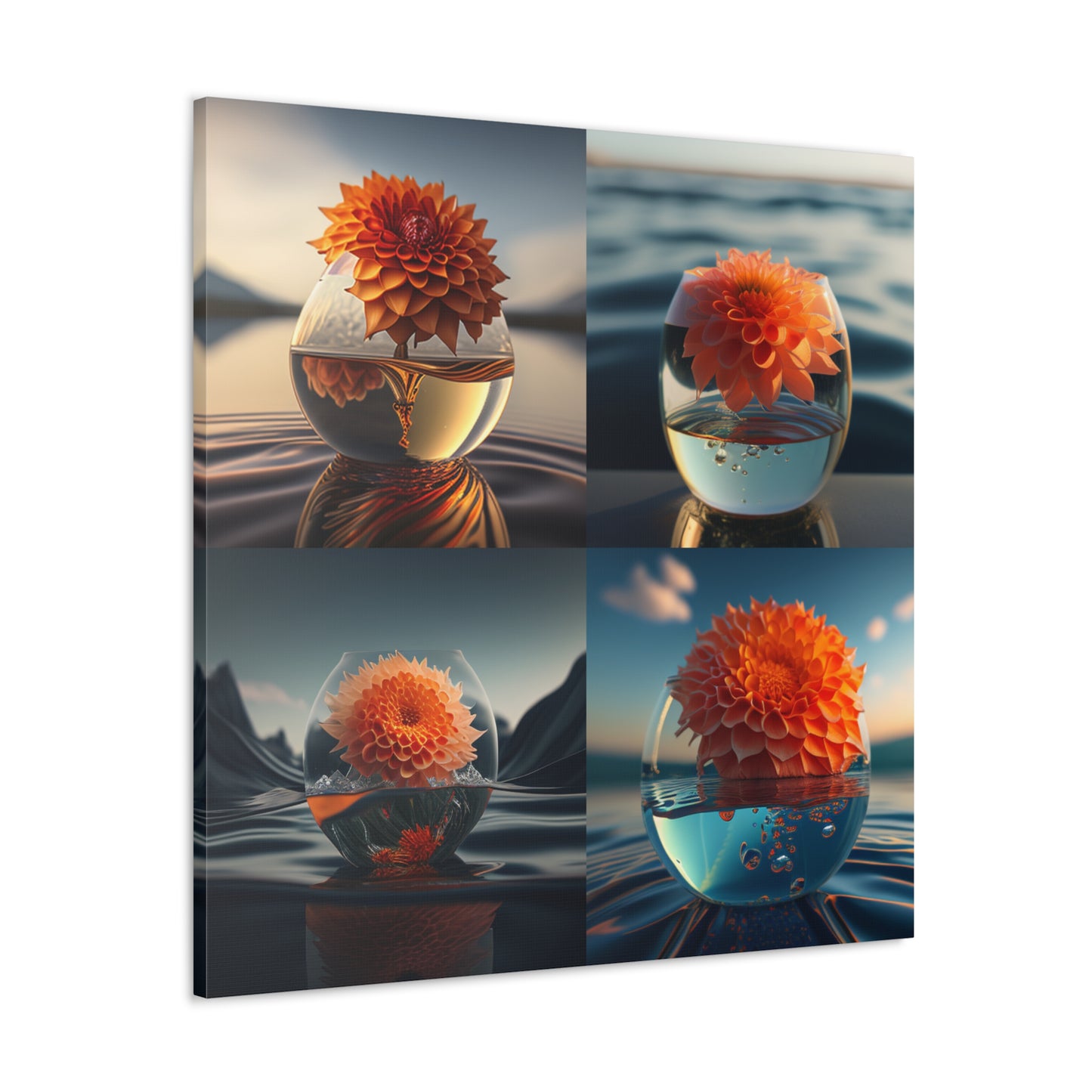 Canvas Gallery Wraps Dahlia Orange 5