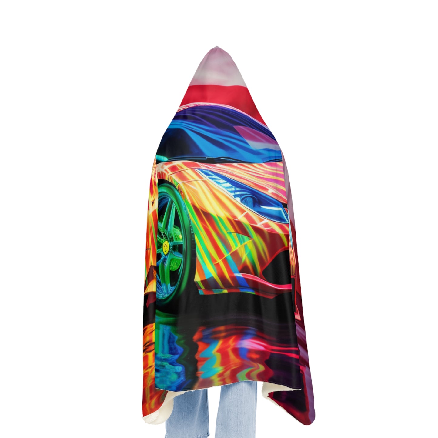 Snuggle Hooded Blanket Hyper Colorfull Ferrari 4