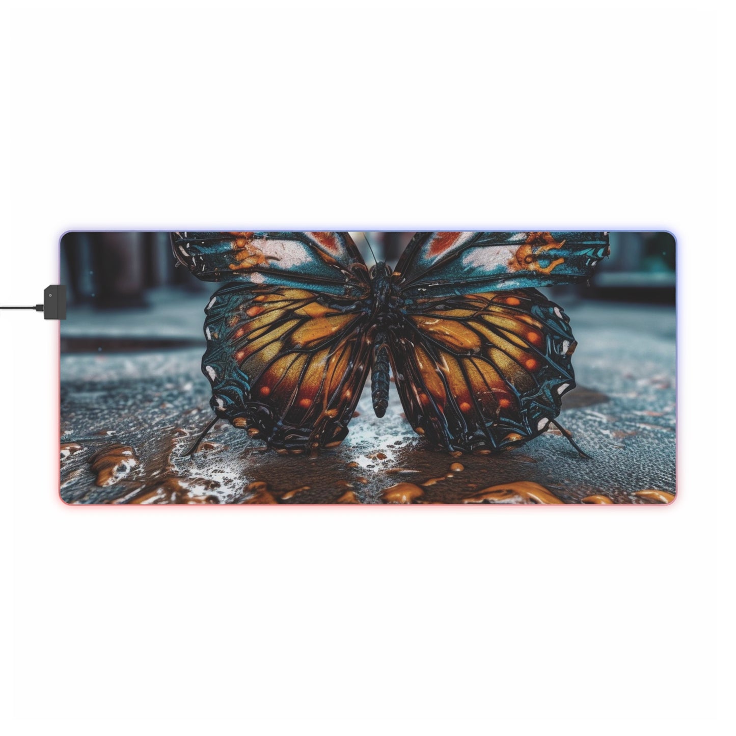 LED Gaming Mouse Pad Water Butterfly Street 3