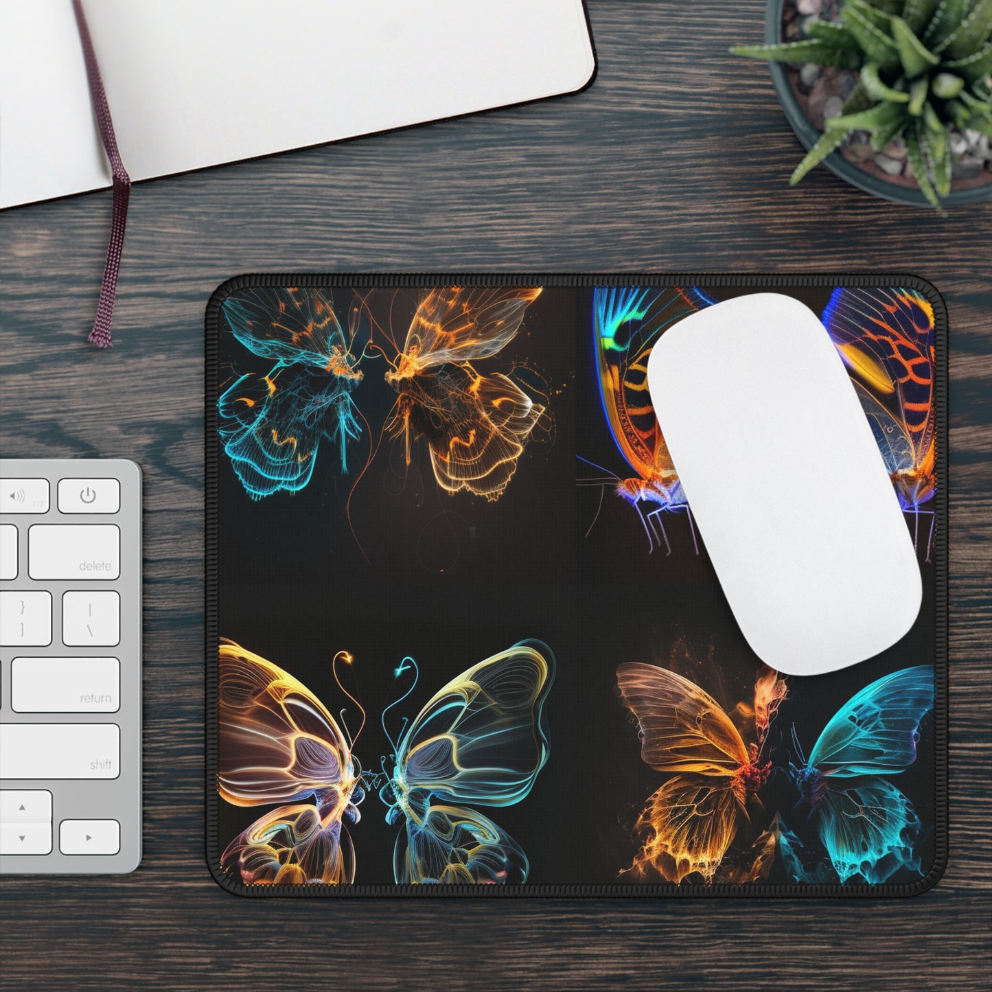 Gaming Mouse Pad  Neon Glo Butterfly 5