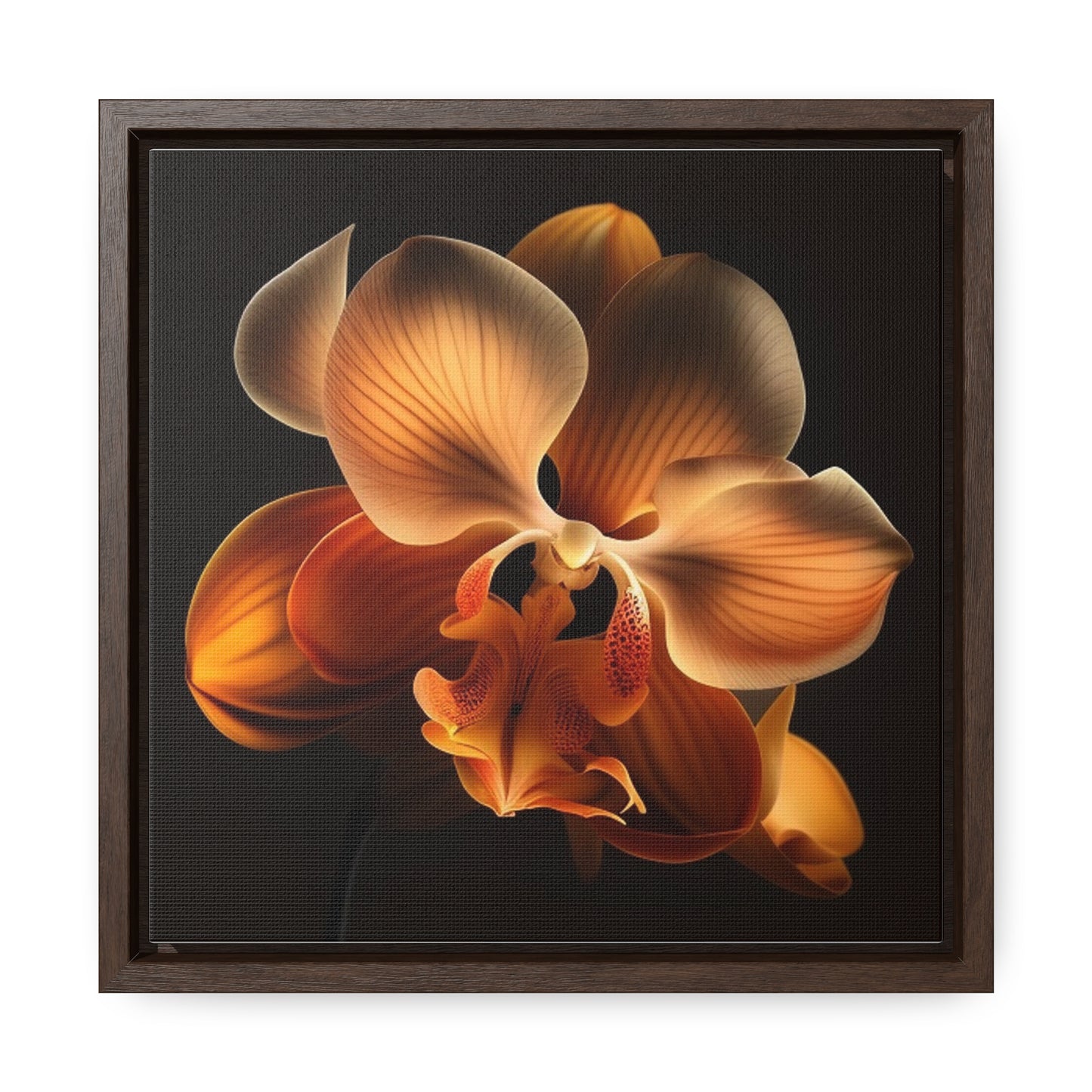 Gallery Canvas Wraps, Square Frame Orange Orchid 2