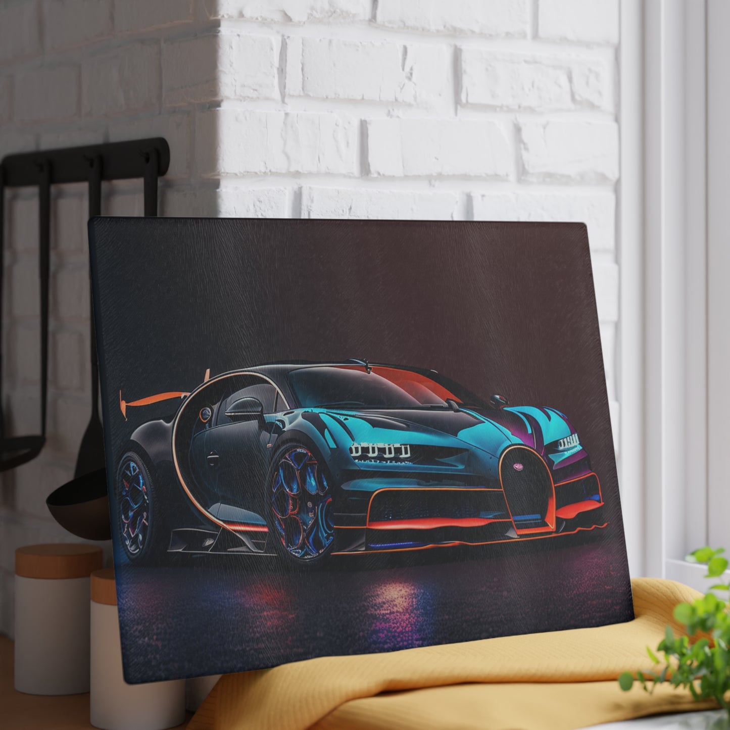 Glass Cutting Board Bugatti Chiron Super 1