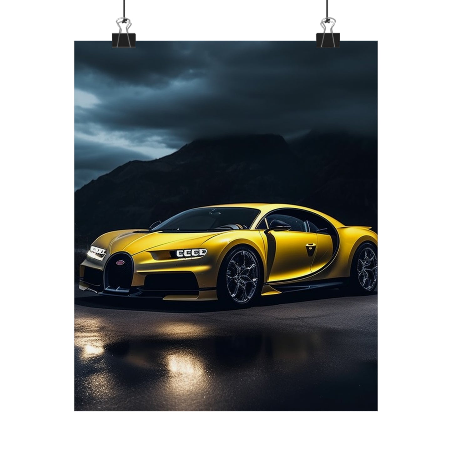 Premium Matte Vertical Posters Bugatti Real Look 4