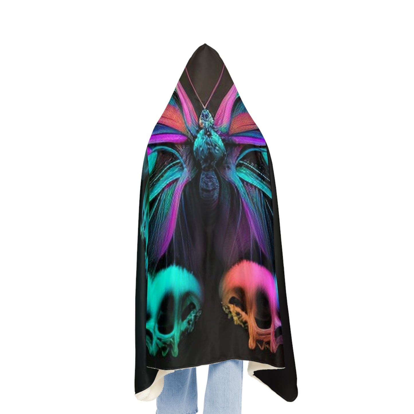 Snuggle Hooded Blanket Neon Butterfly Fusion 2