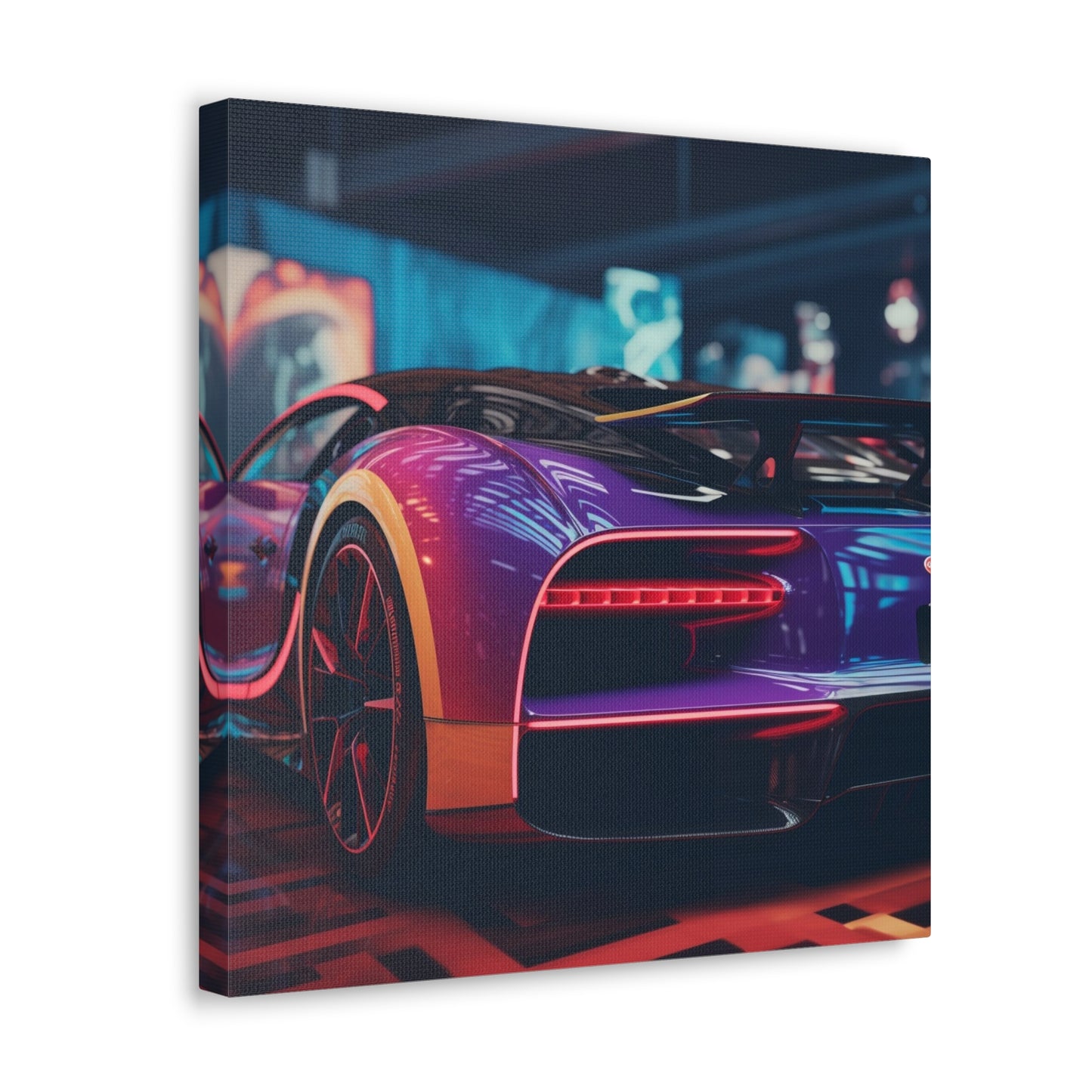 Canvas Gallery Wraps Hyper Bugatti Neon Chiron 3