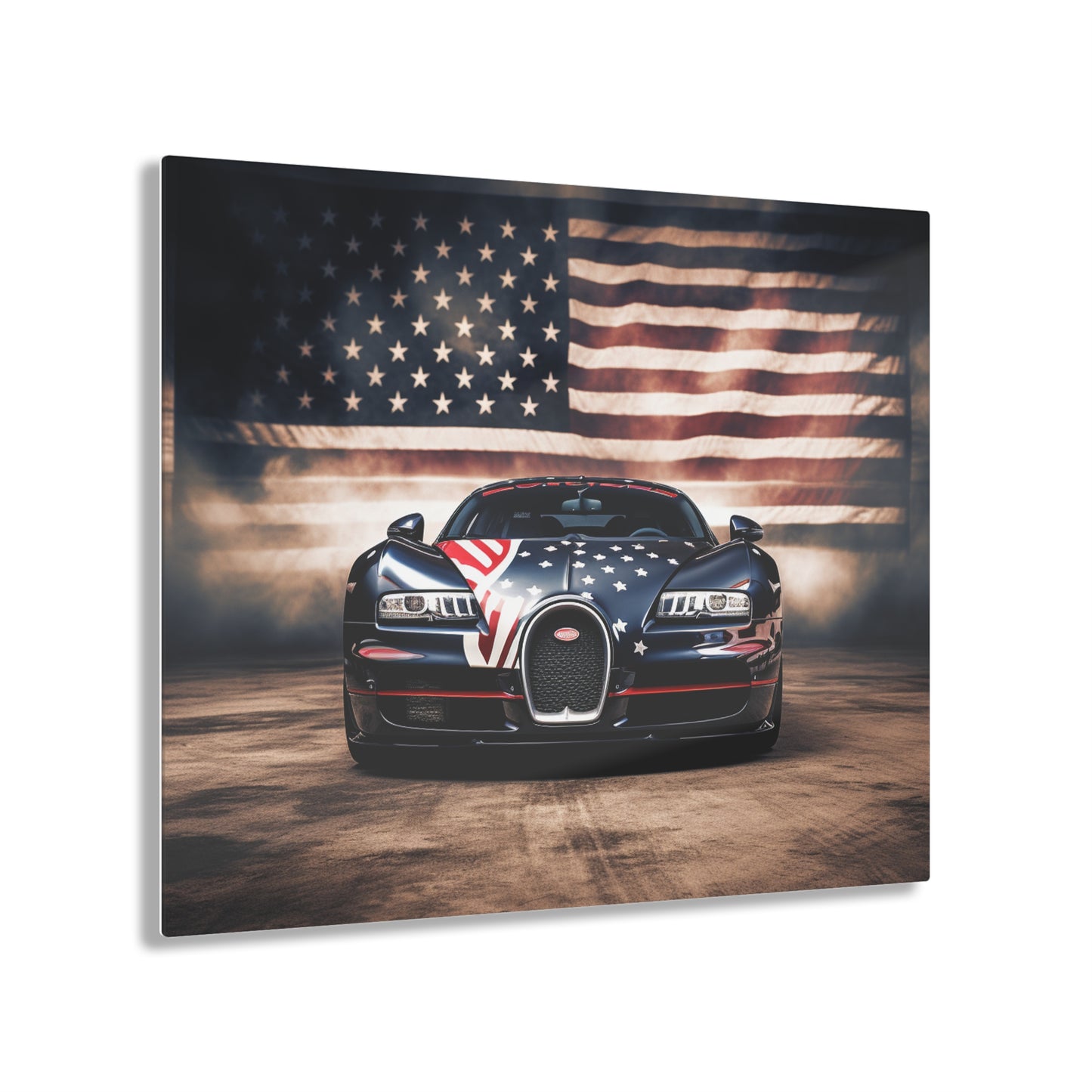 Acrylic Prints Bugatti American Flag 2