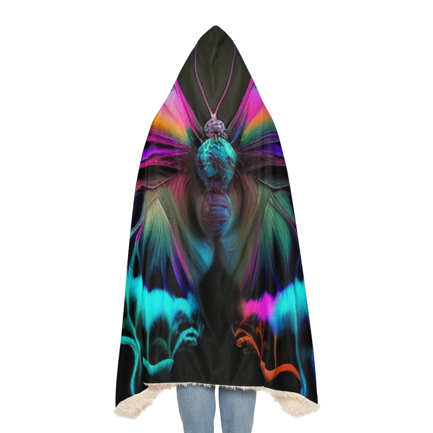 Snuggle Hooded Blanket Neon Butterfly Fusion 4