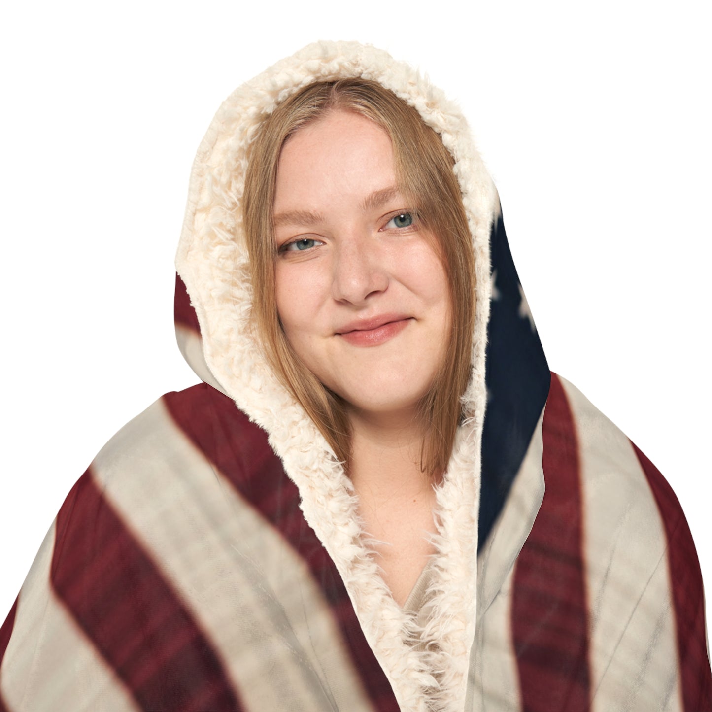 Snuggle Hooded Blanket American Flag Farrari 1