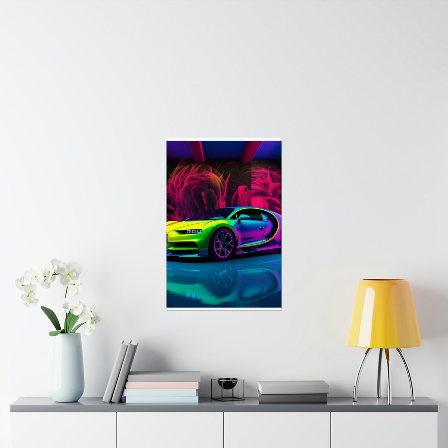 Premium Matte Vertical Posters Florescent Bugatti Flair 1