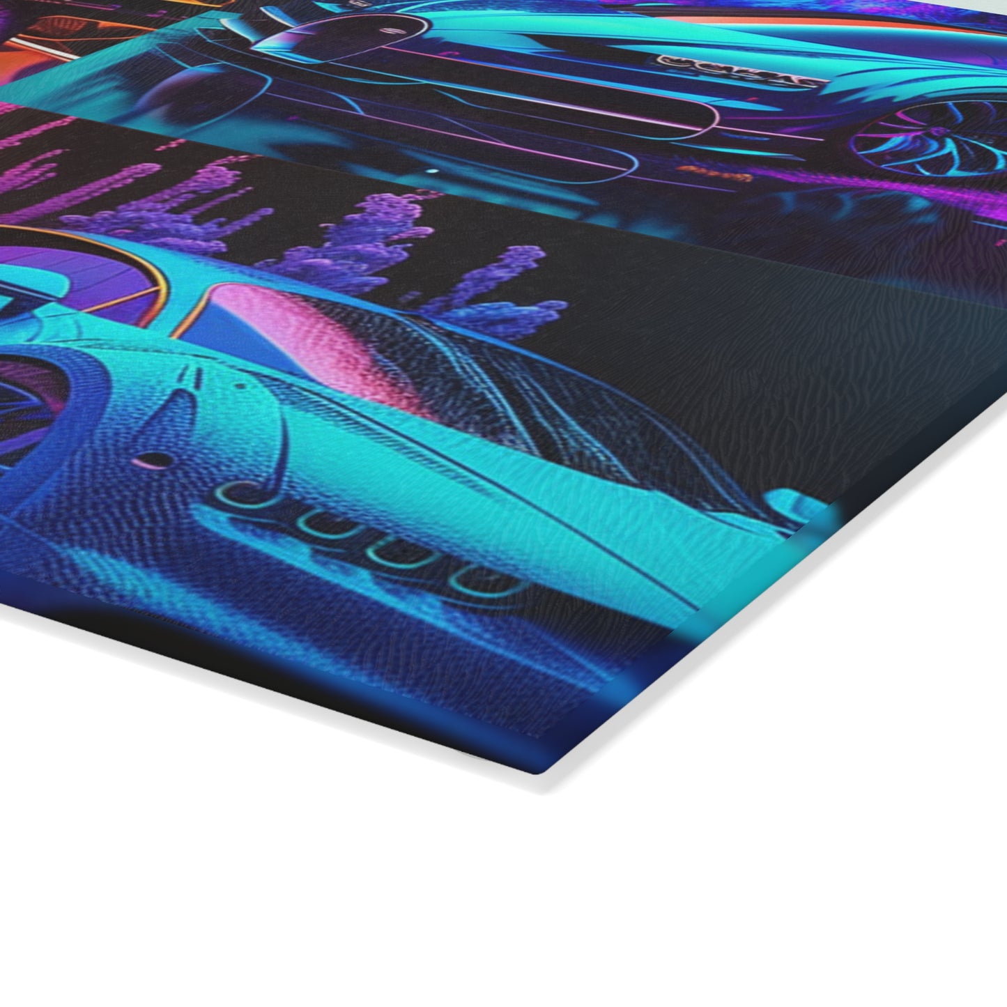 Glass Cutting Board Bugatti Neon Chiron 5