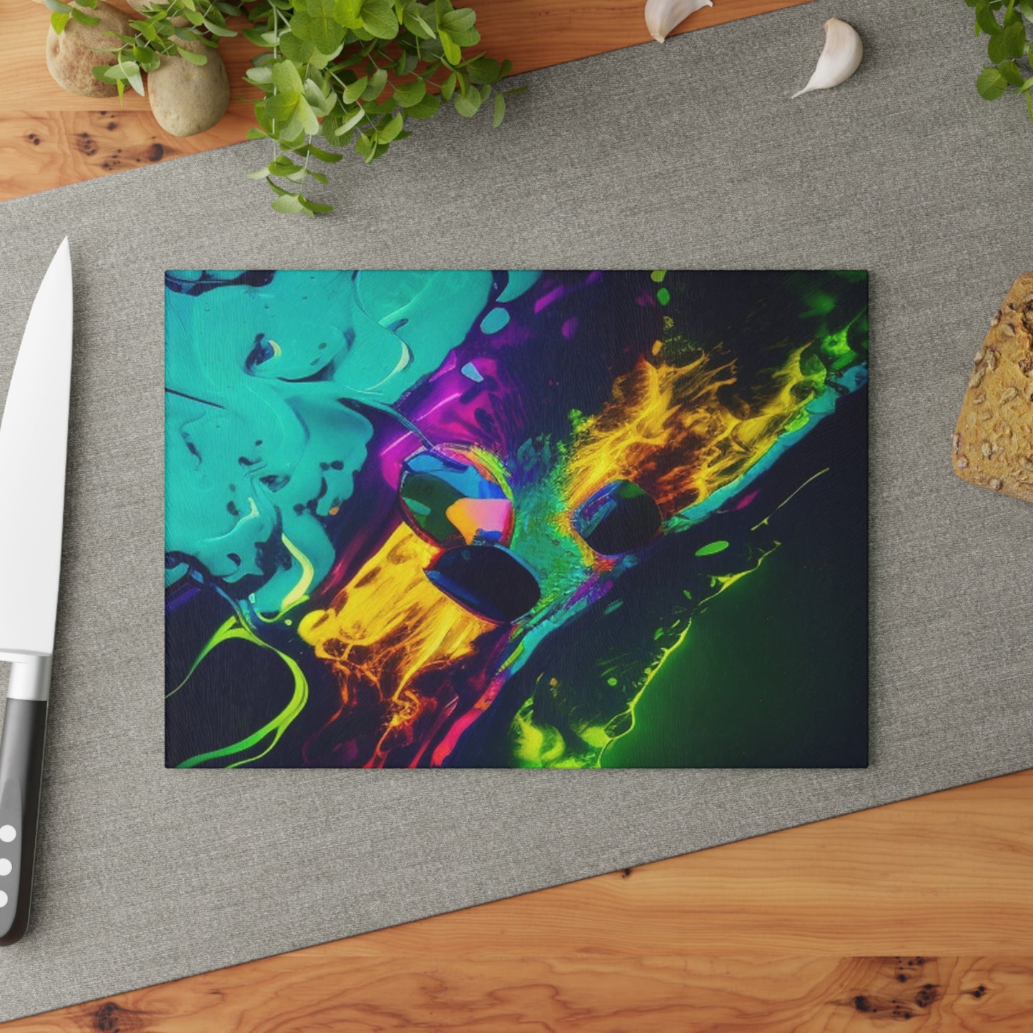 Glass Cutting Board Florescent Glow 4