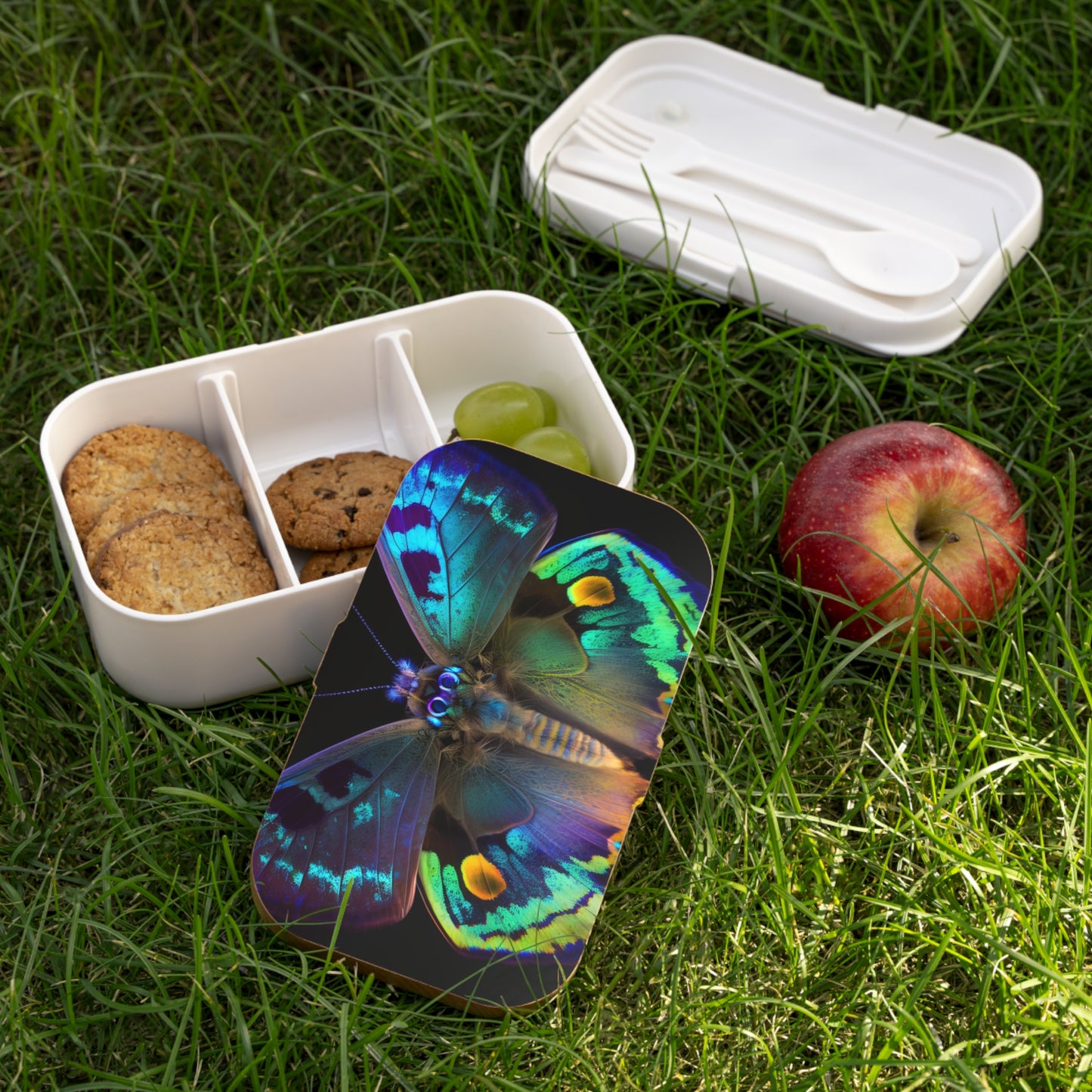 Bento Lunch Box Neon Hue Butterfly 4