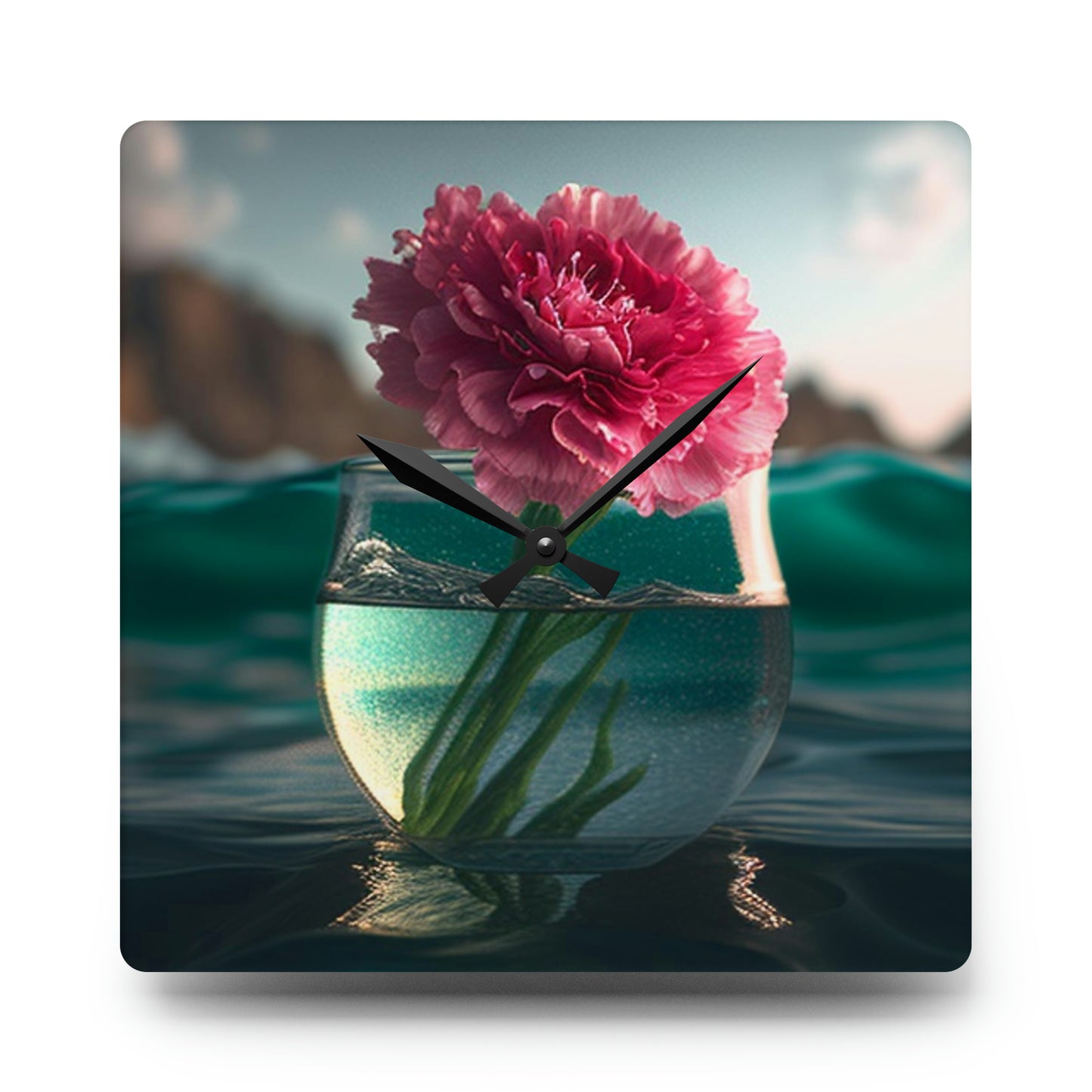 Acrylic Wall Clock Carnation 1