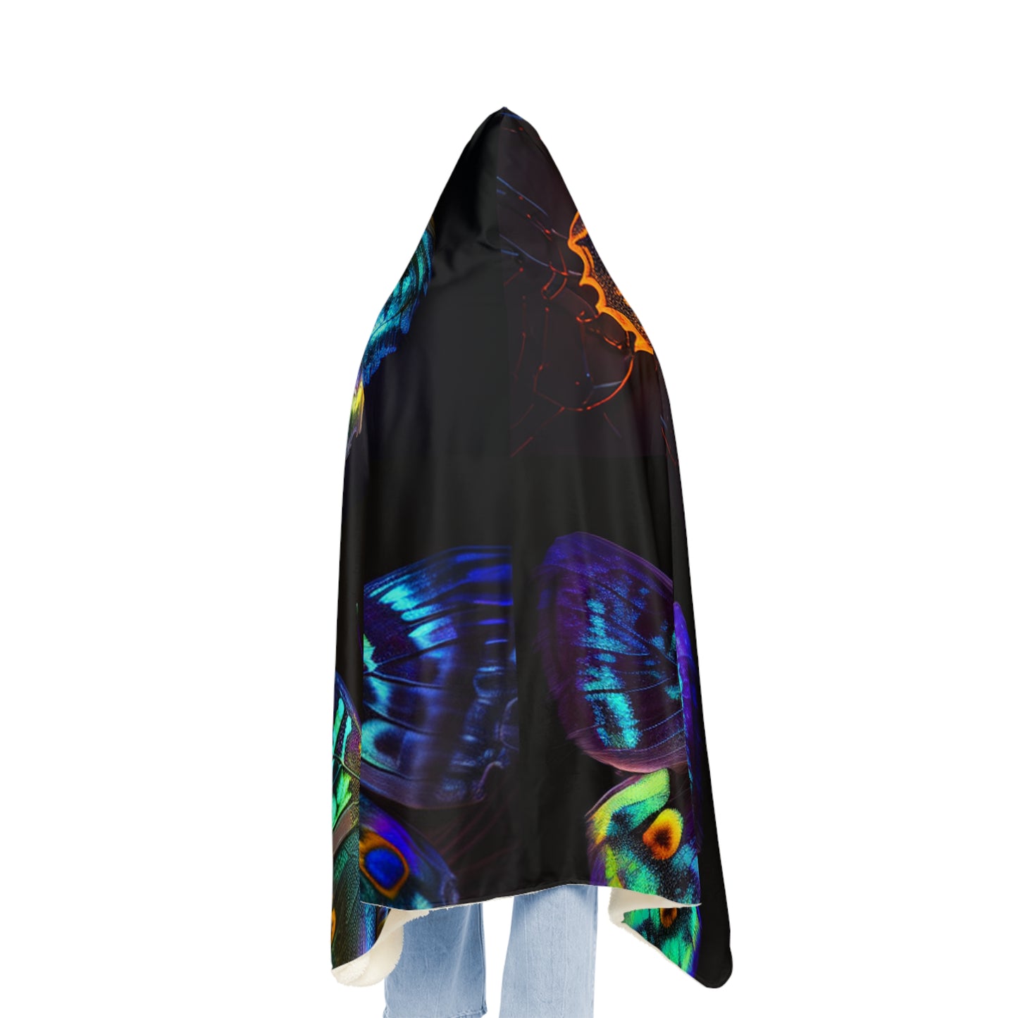 Snuggle Hooded Blanket Neon Hue Butterfly 5