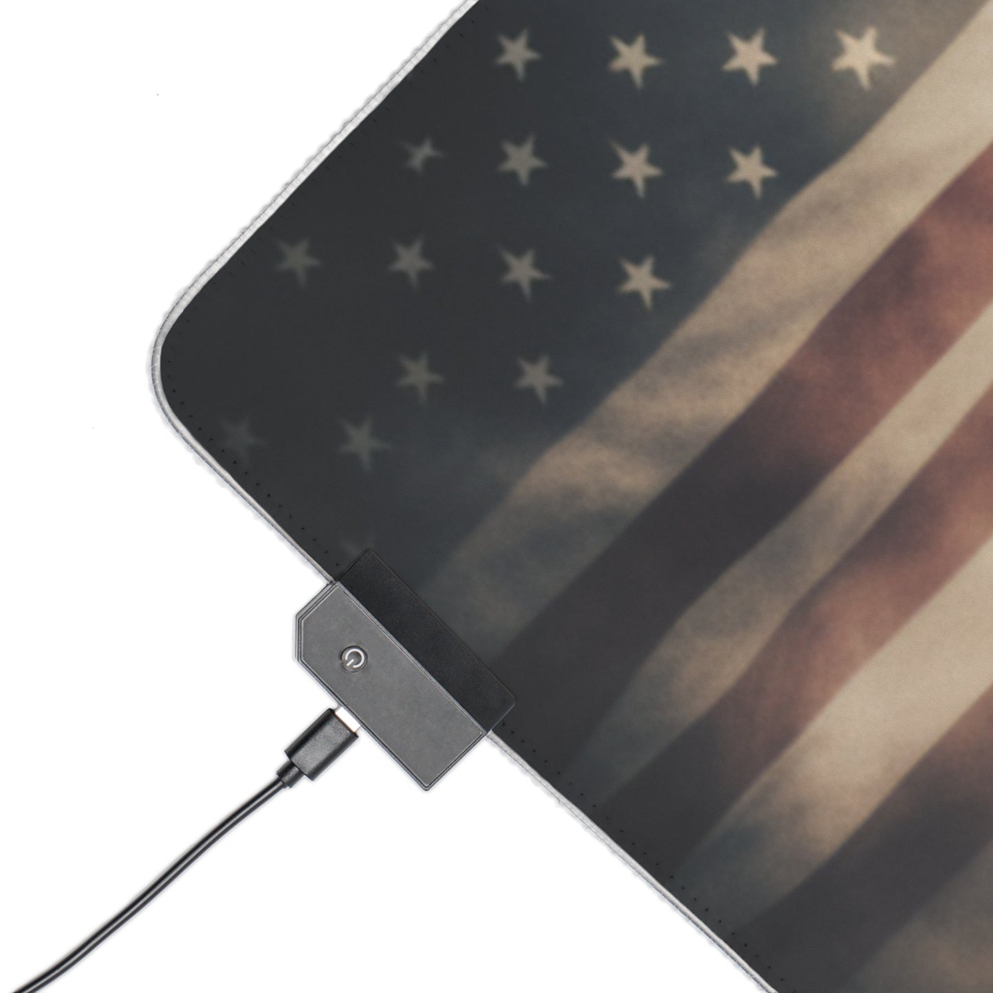 LED Gaming Mouse Pad American Flag Background Bugatti 2