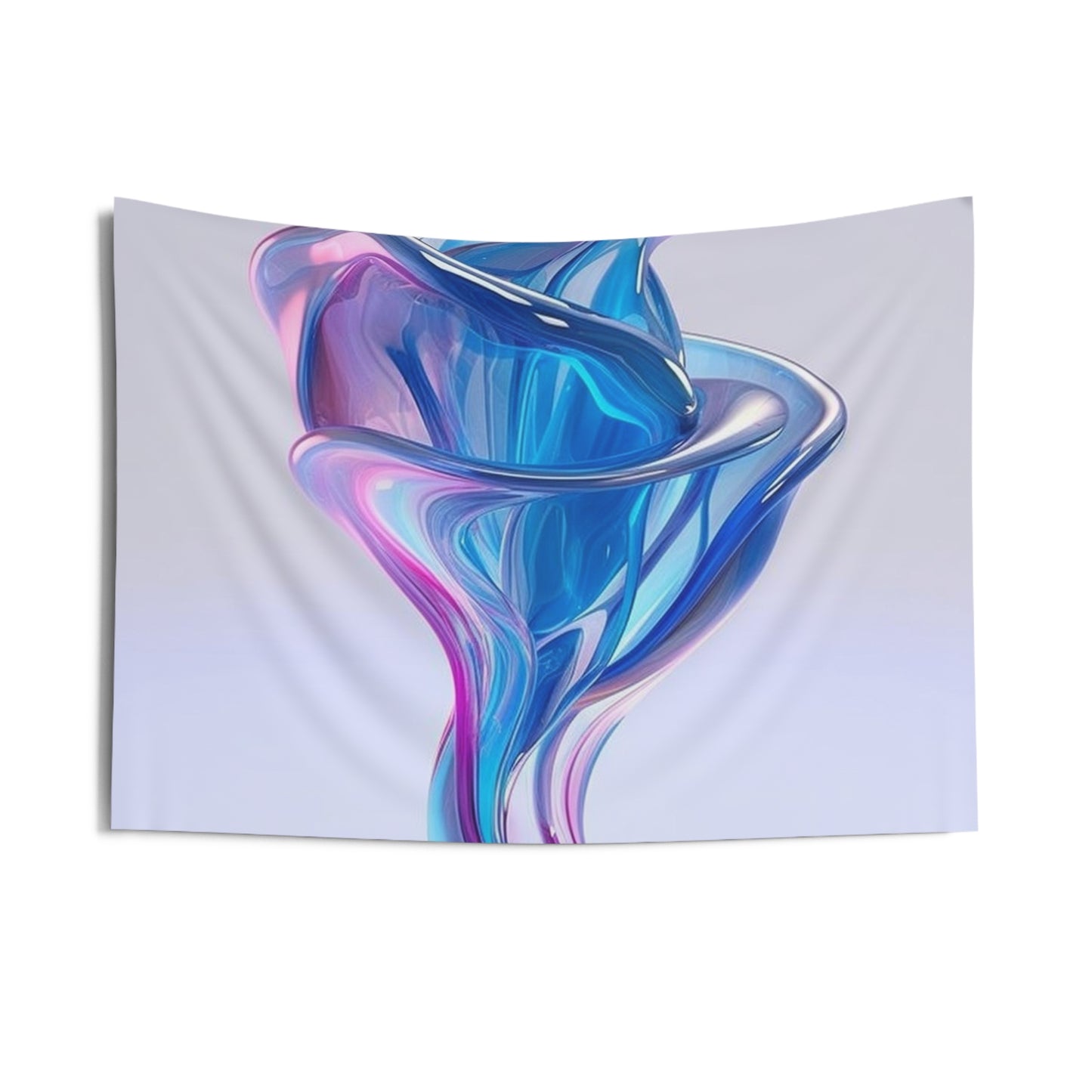 Indoor Wall Tapestries Pink & Blue Tulip Rose 2