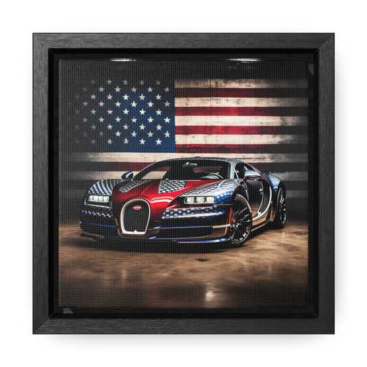 Gallery Canvas Wraps, Square Frame Bugatti American Flag 1