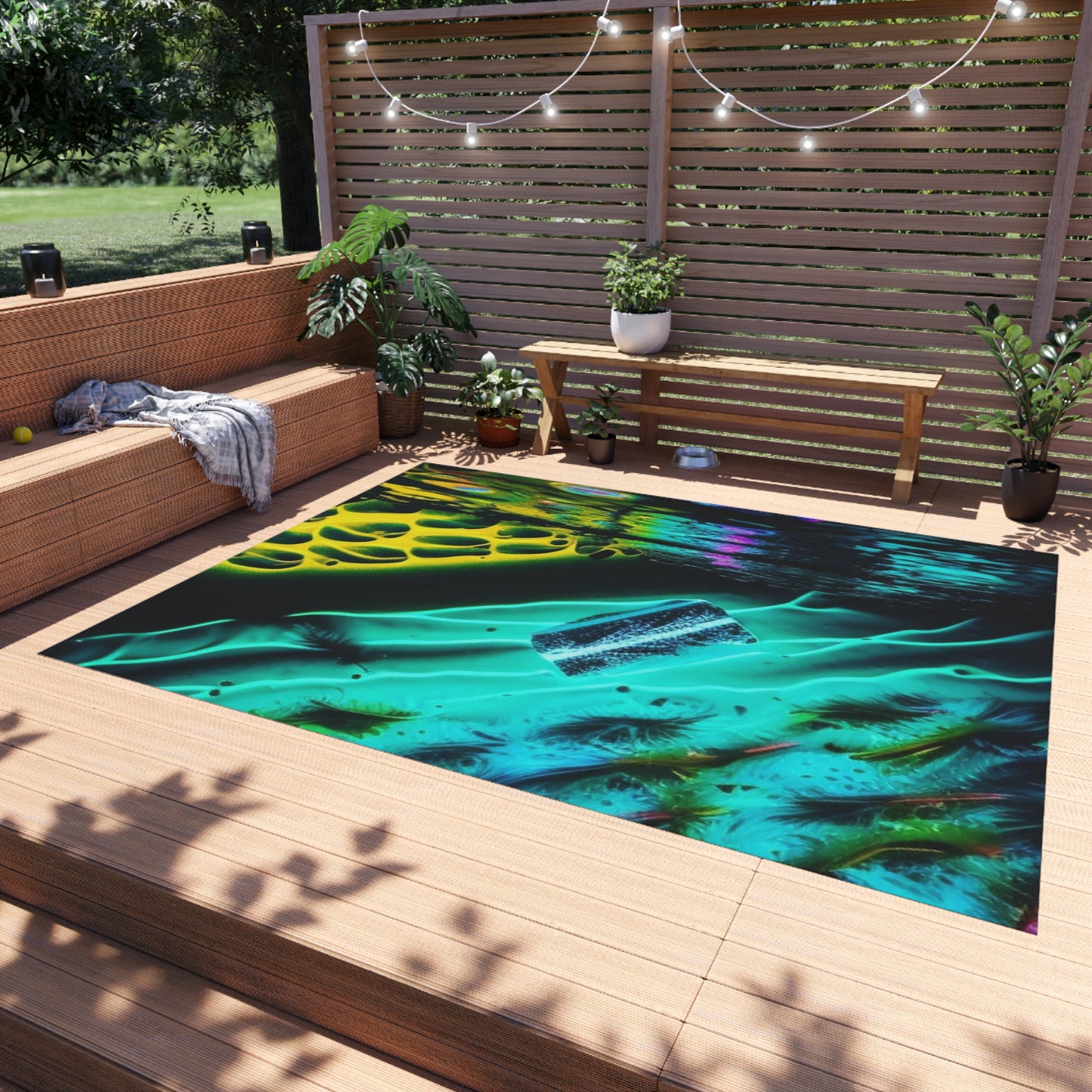 Outdoor Rug  Florescent Glow 2