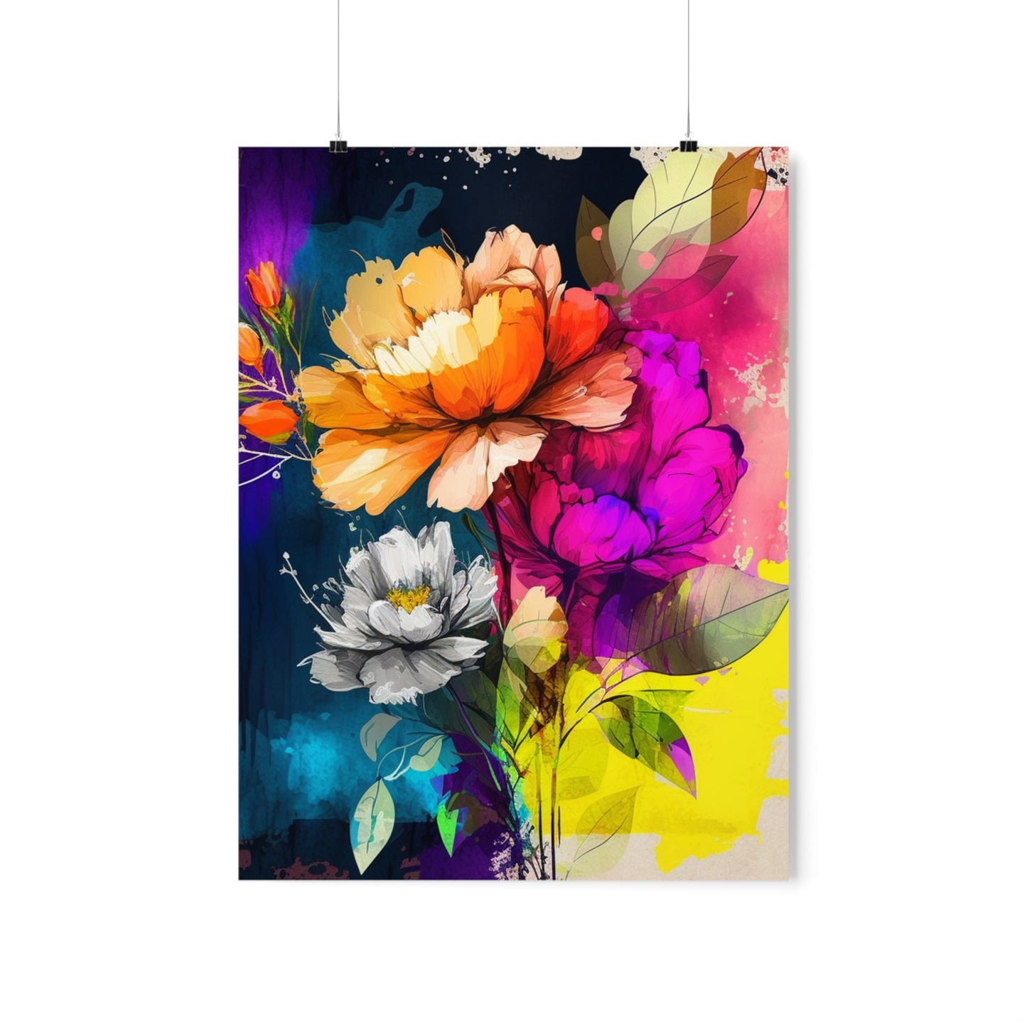 Premium Matte Vertical Posters Bright Spring Flowers 4