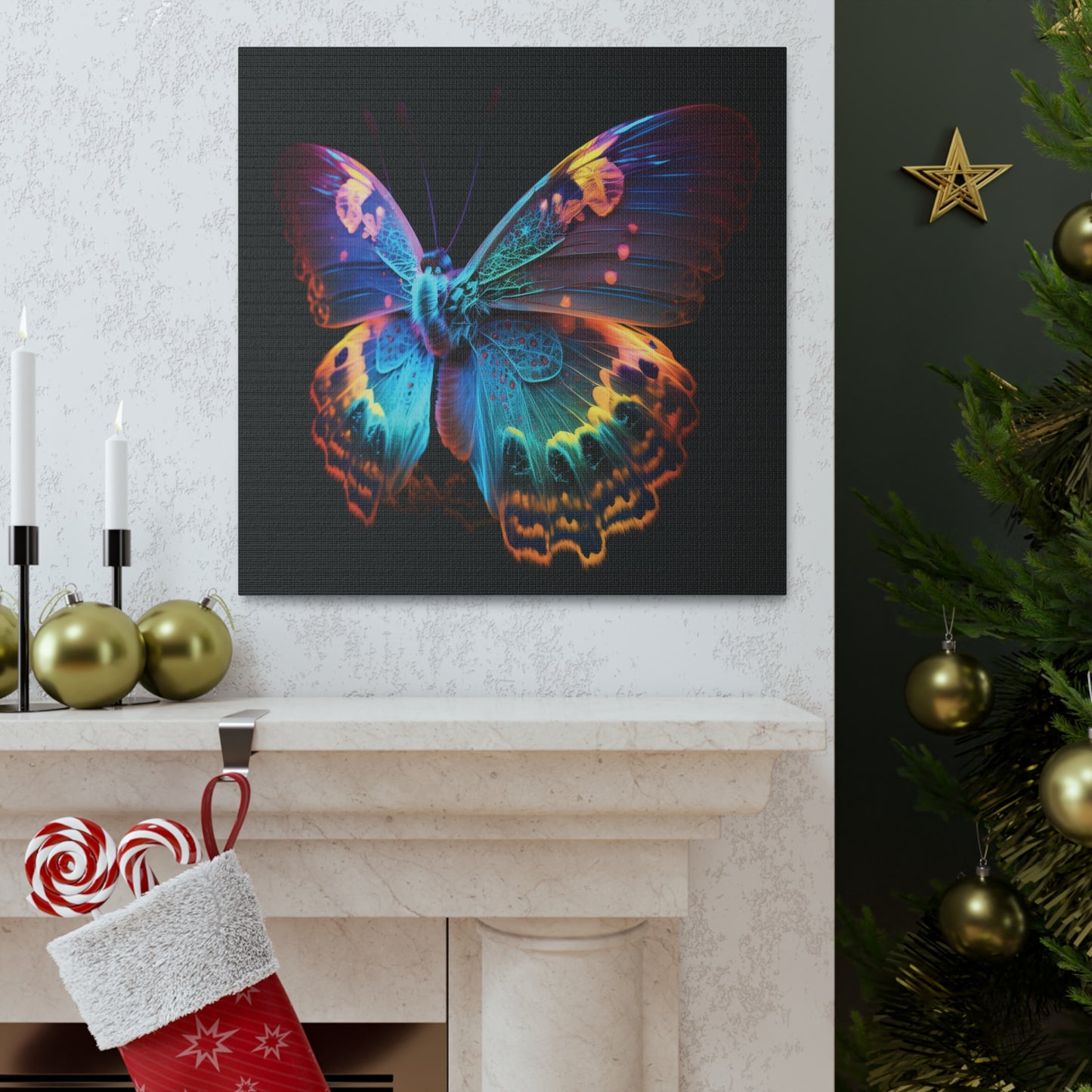 Canvas Gallery Wraps Raw Hyper Color Butterfly 4