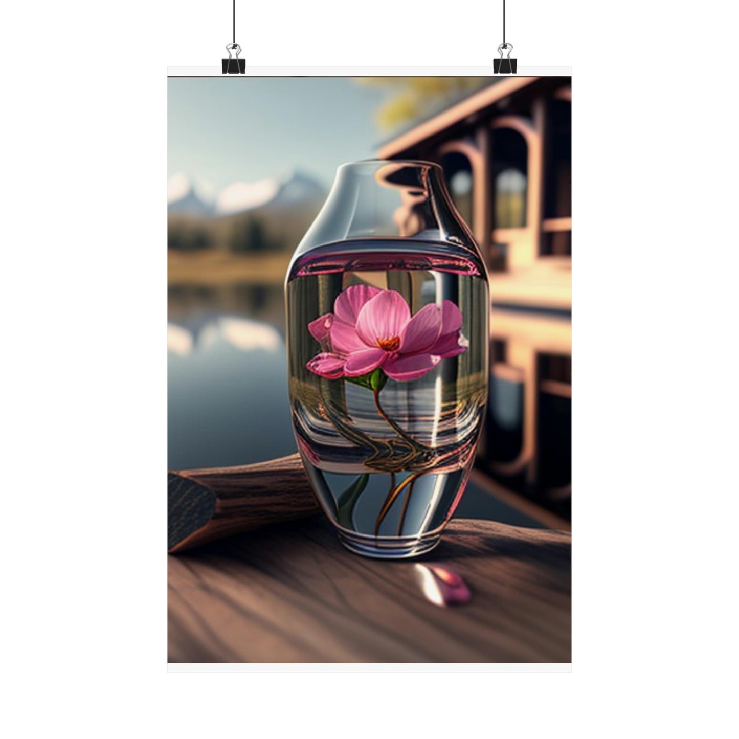 Premium Matte Vertical Posters Pink Magnolia 3