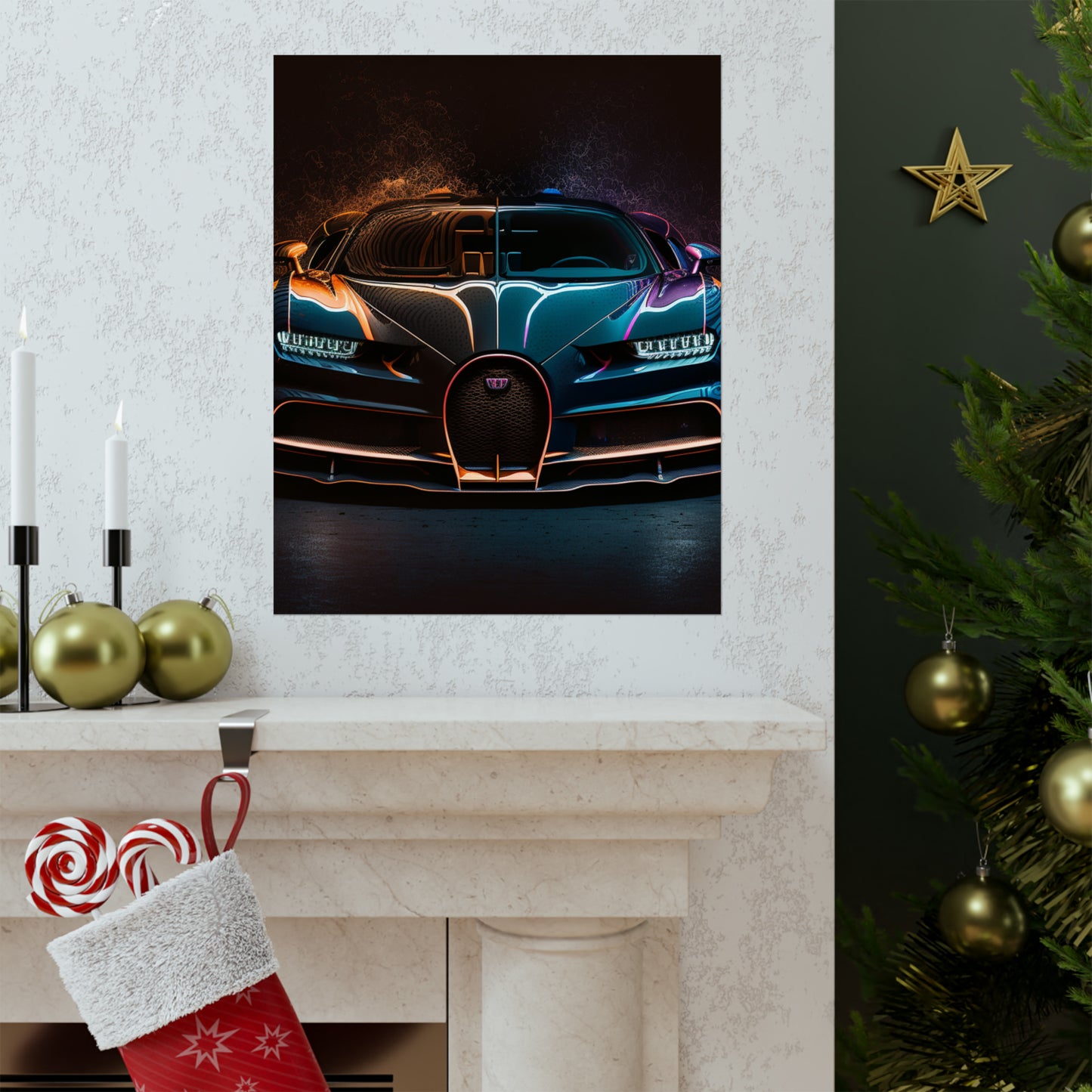 Premium Matte Vertical Posters Bugatti Chiron Super 3