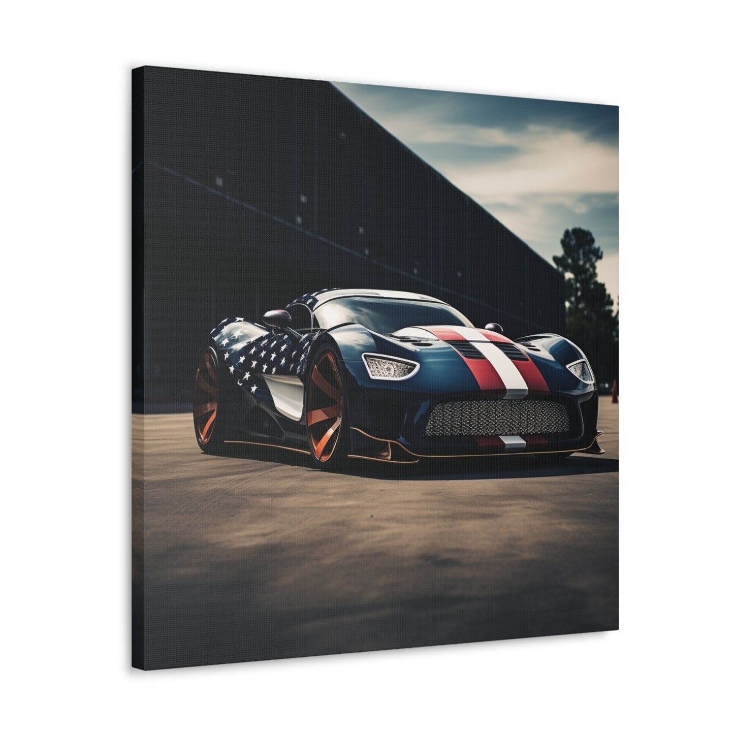 Canvas Gallery Wraps Bugatti Flag American 2