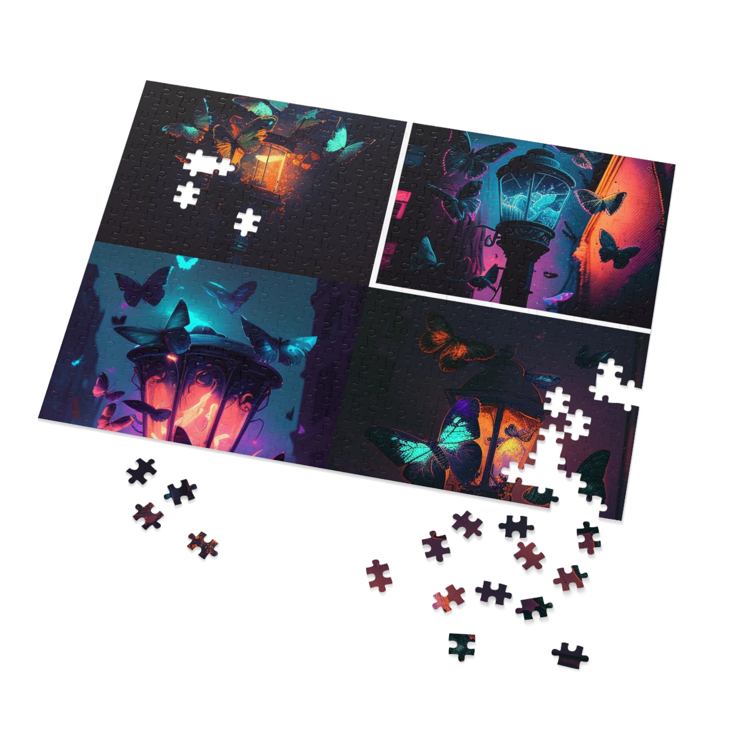 Jigsaw Puzzle (30, 110, 252, 500,1000-Piece) Street Light Butterfly 5