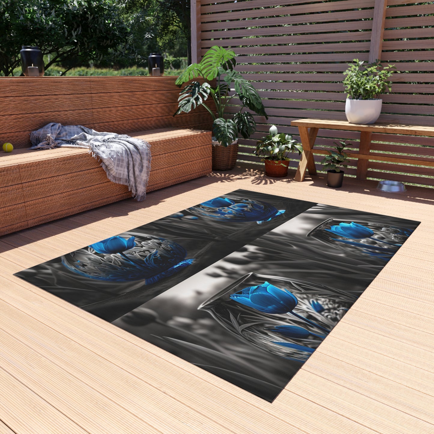 Outdoor Rug  Tulip Blue 5